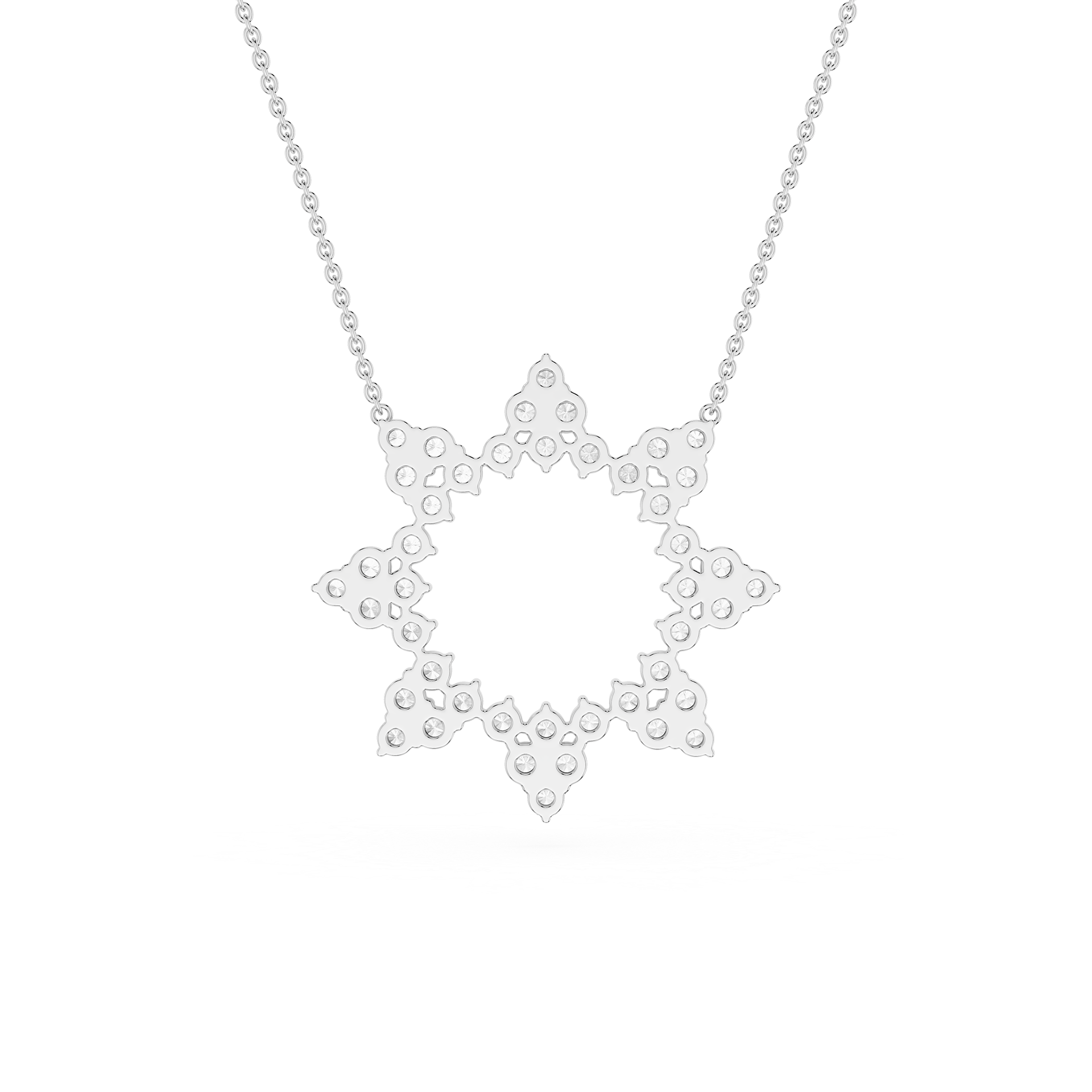 Lab Grown Diamond Open Star Pendant
