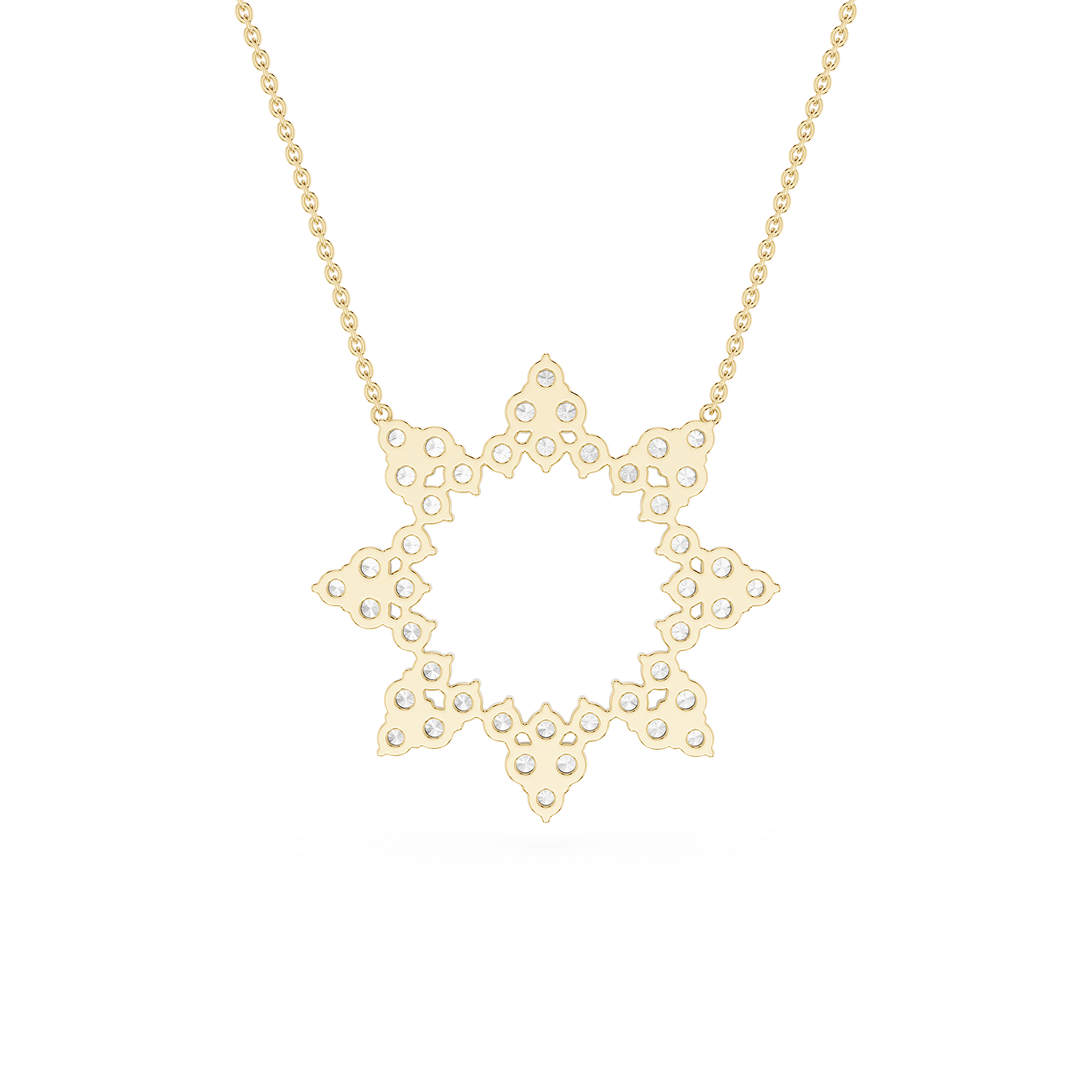 Lab Grown Diamond Open Star Pendant