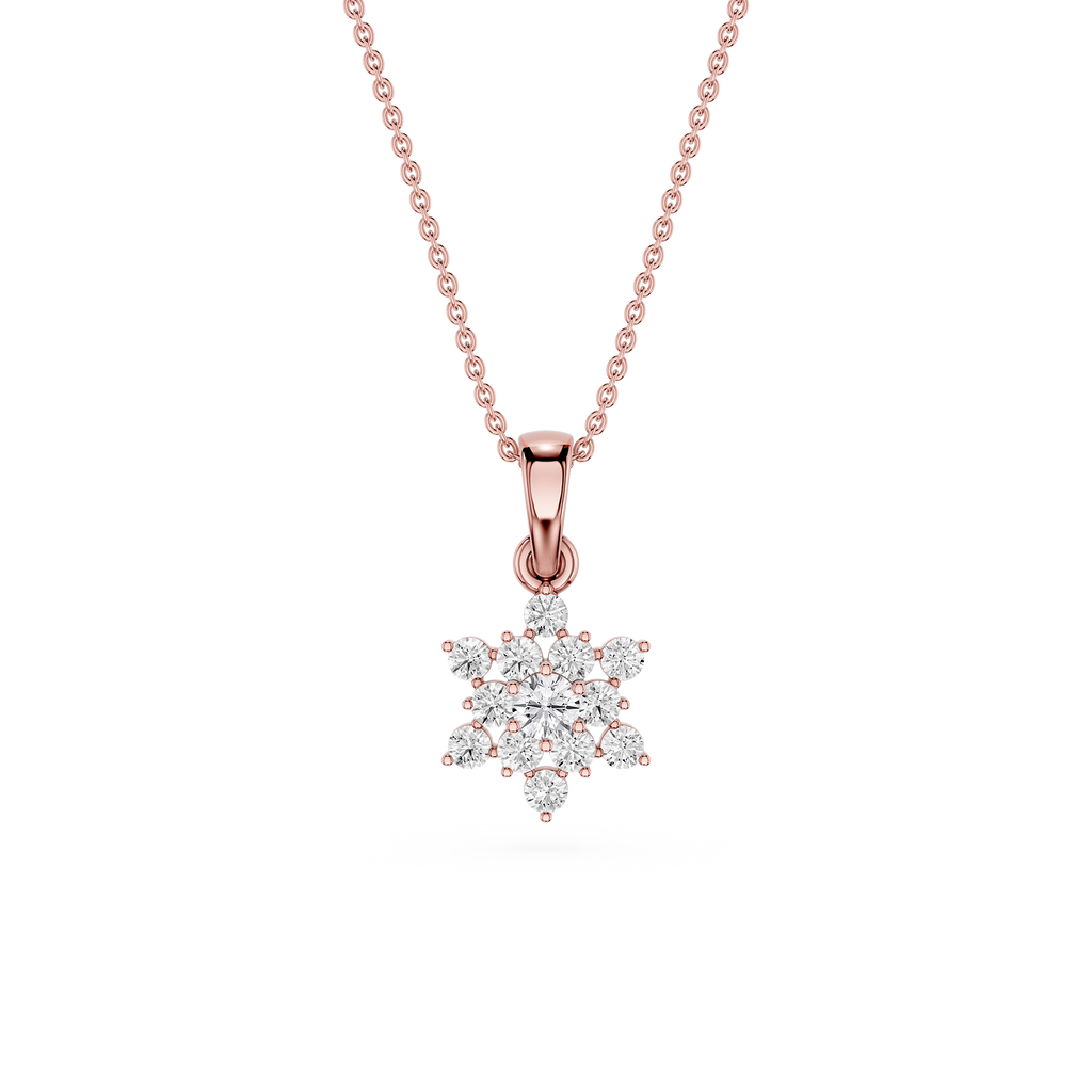 Lab Grown Diamond Snowflake Pendant