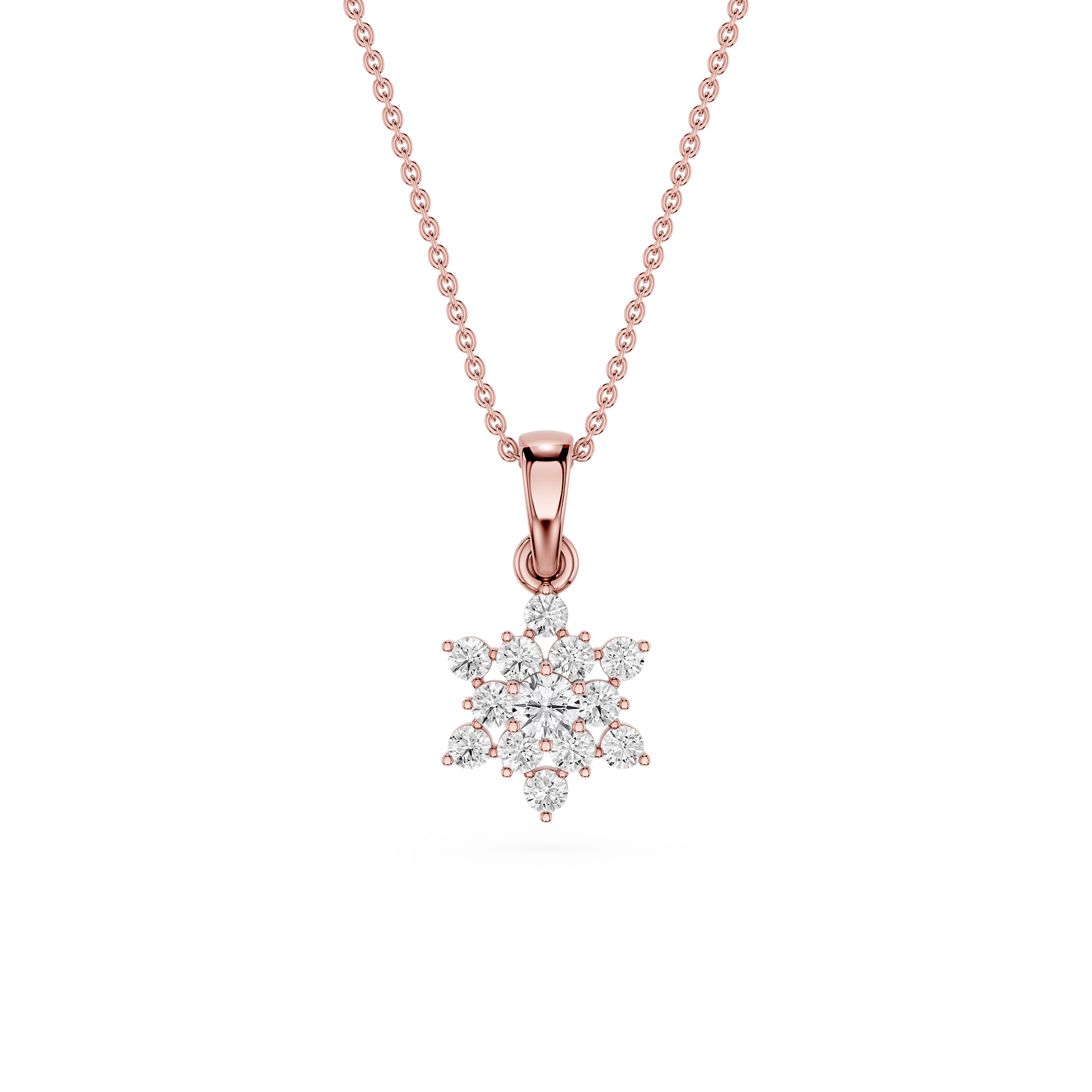 Lab Grown Diamond Snowflake Pendant
