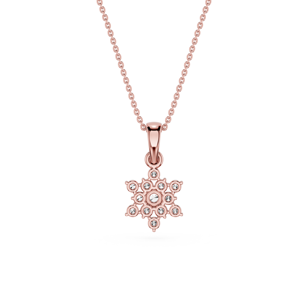 Lab Grown Diamond Snowflake Pendant