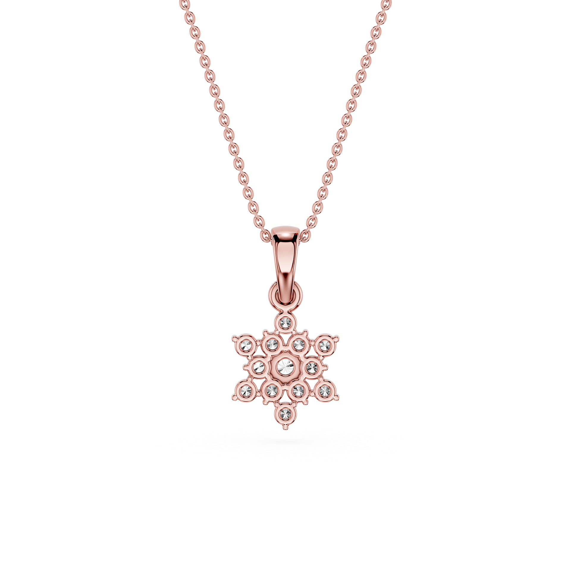 Lab Grown Diamond Snowflake Pendant