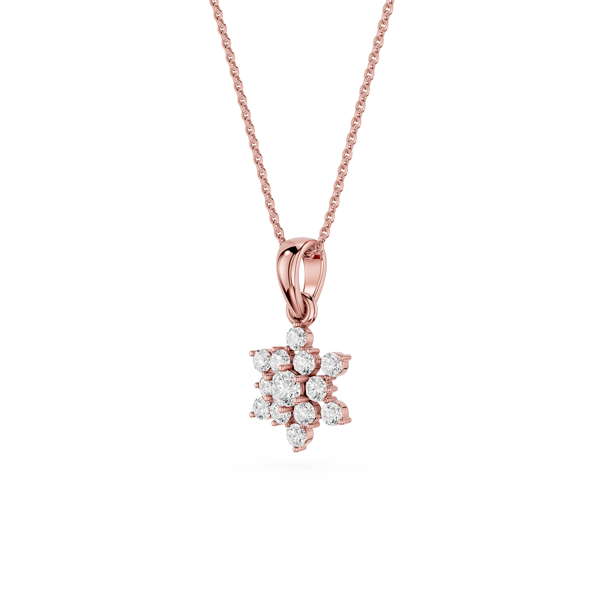 Lab Grown Diamond Snowflake Pendant