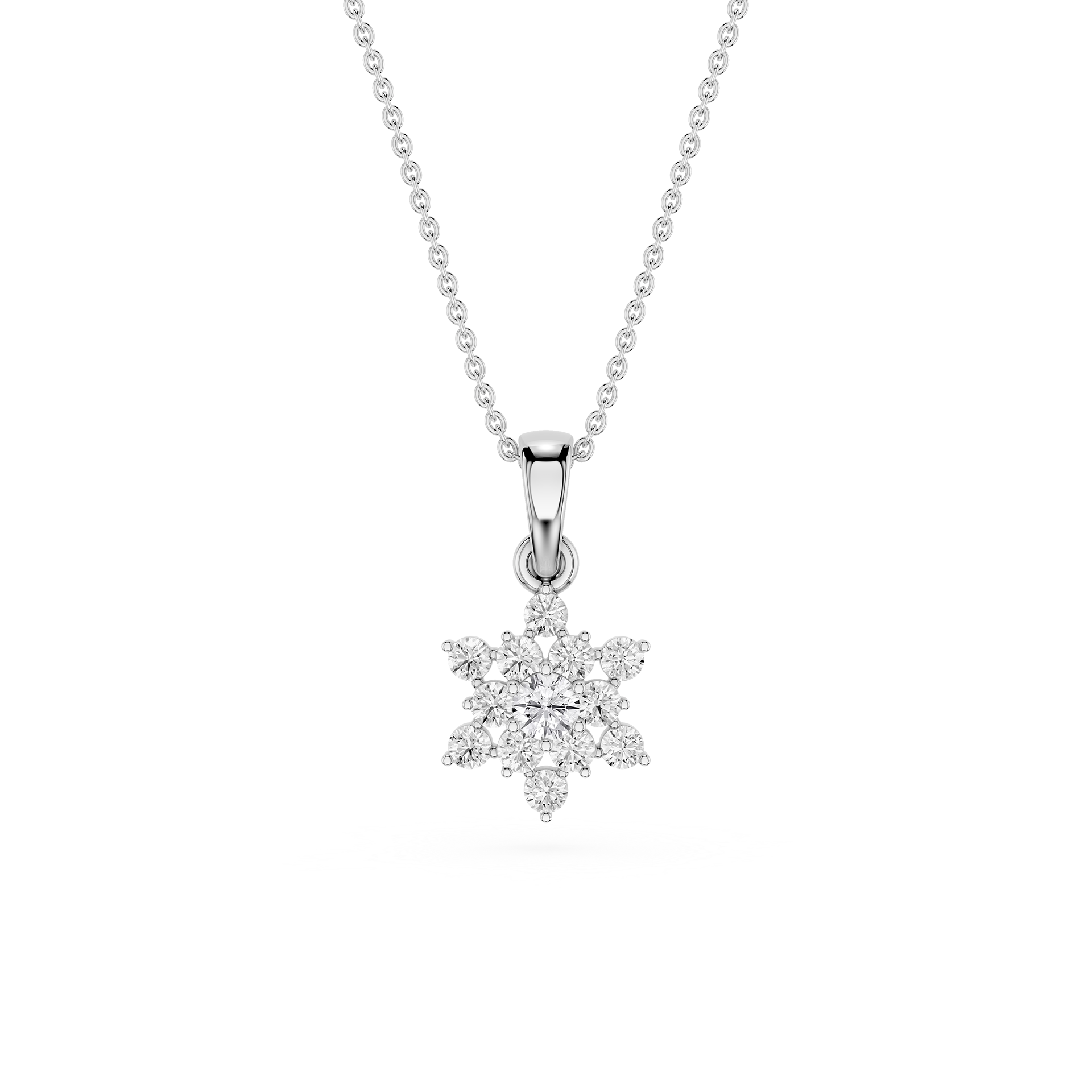 Lab Grown Diamond Snowflake Pendant