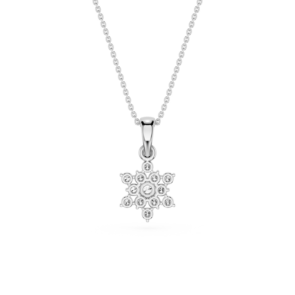 Lab Grown Diamond Snowflake Pendant