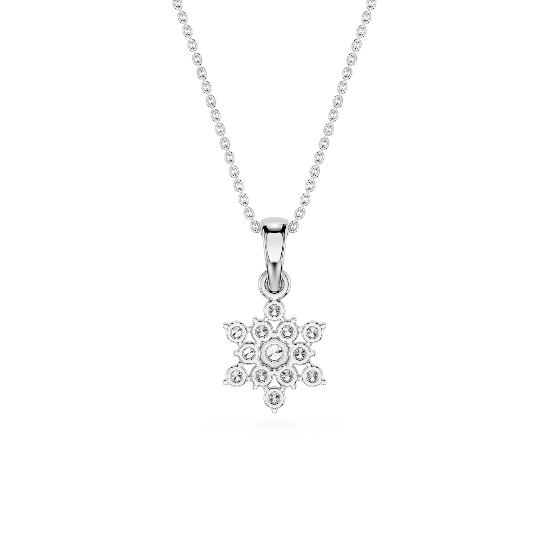 Lab Grown Diamond Snowflake Pendant