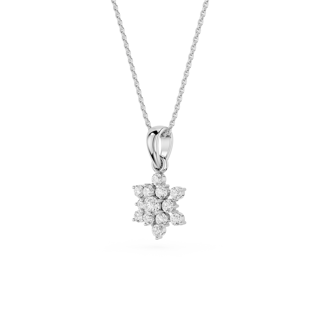 Lab Grown Diamond Snowflake Pendant