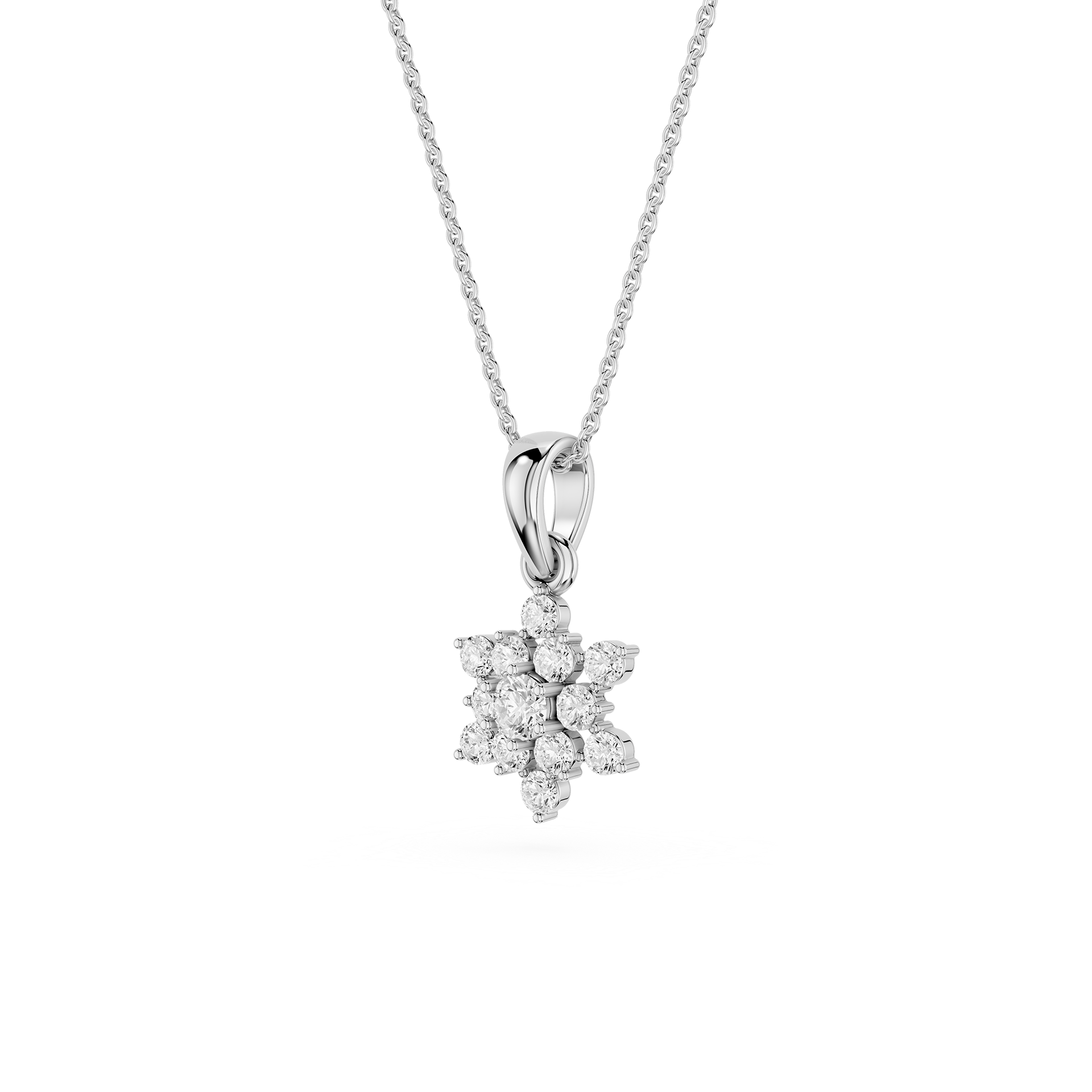 Lab Grown Diamond Snowflake Pendant