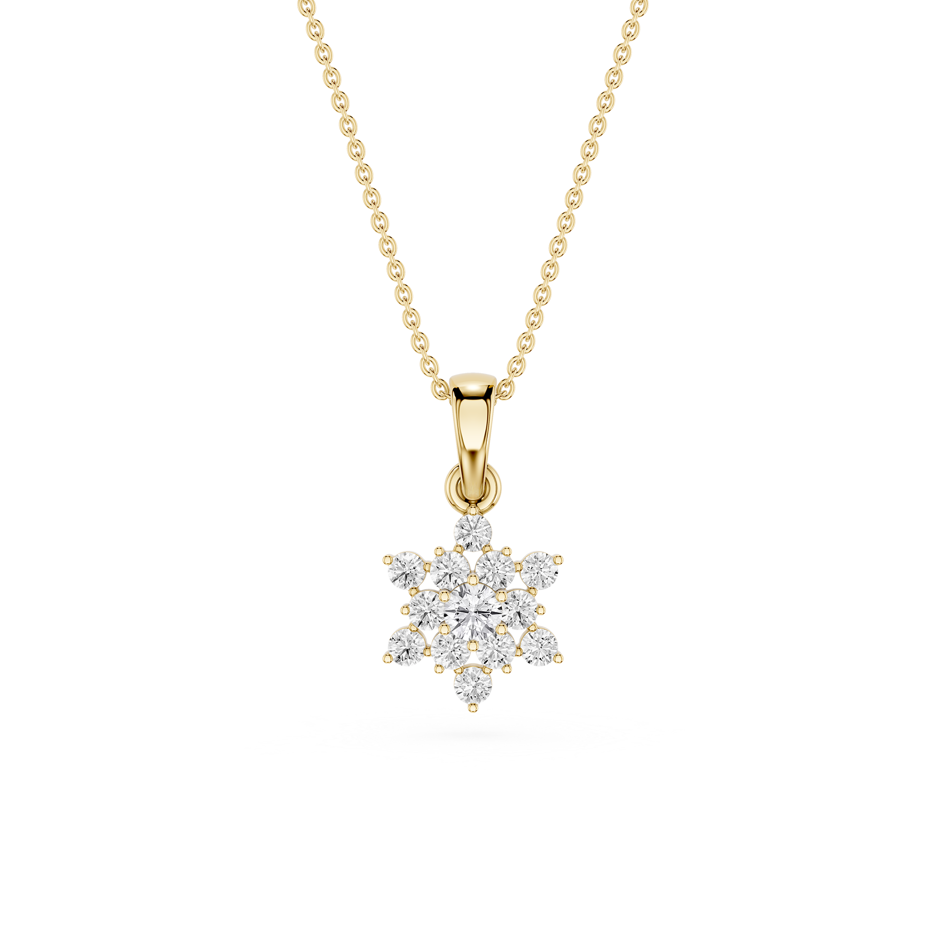 Lab Grown Diamond Snowflake Pendant