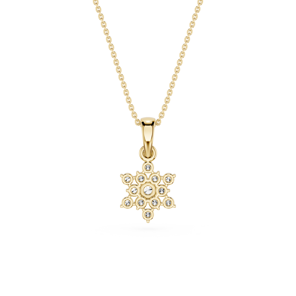 Lab Grown Diamond Snowflake Pendant