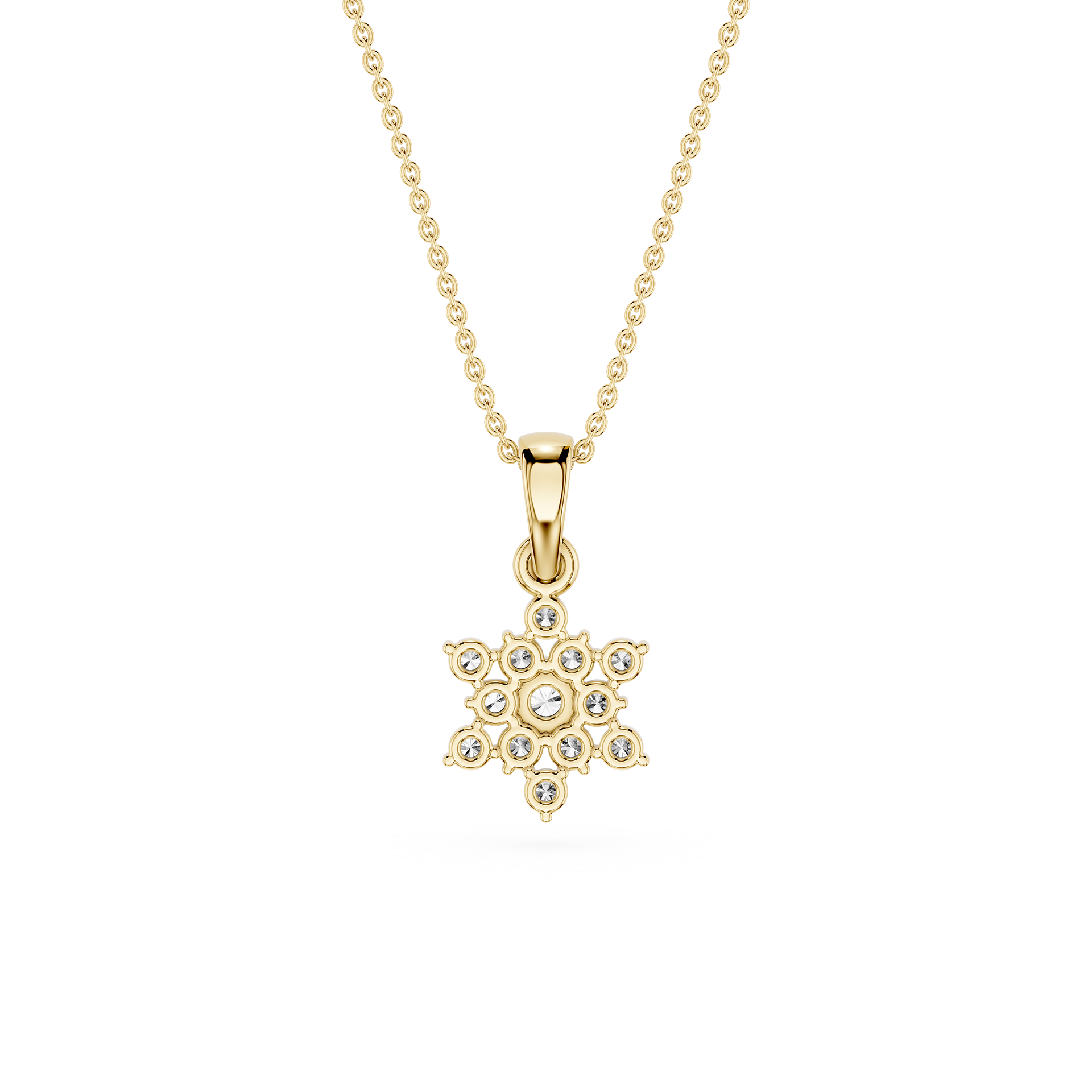 Lab Grown Diamond Snowflake Pendant