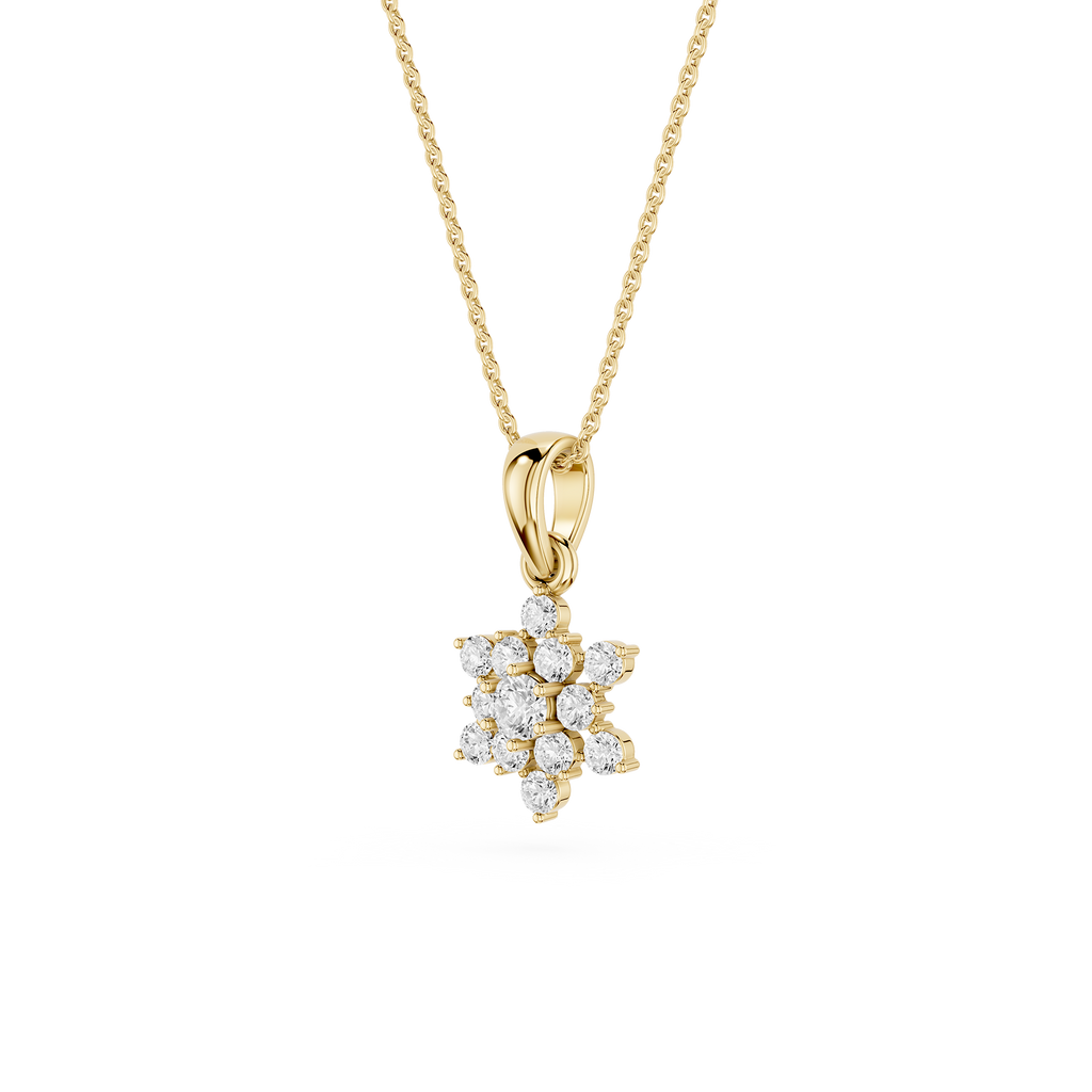 Lab Grown Diamond Snowflake Pendant