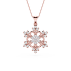 Lab Grown Diamond Floral Pendant for Women