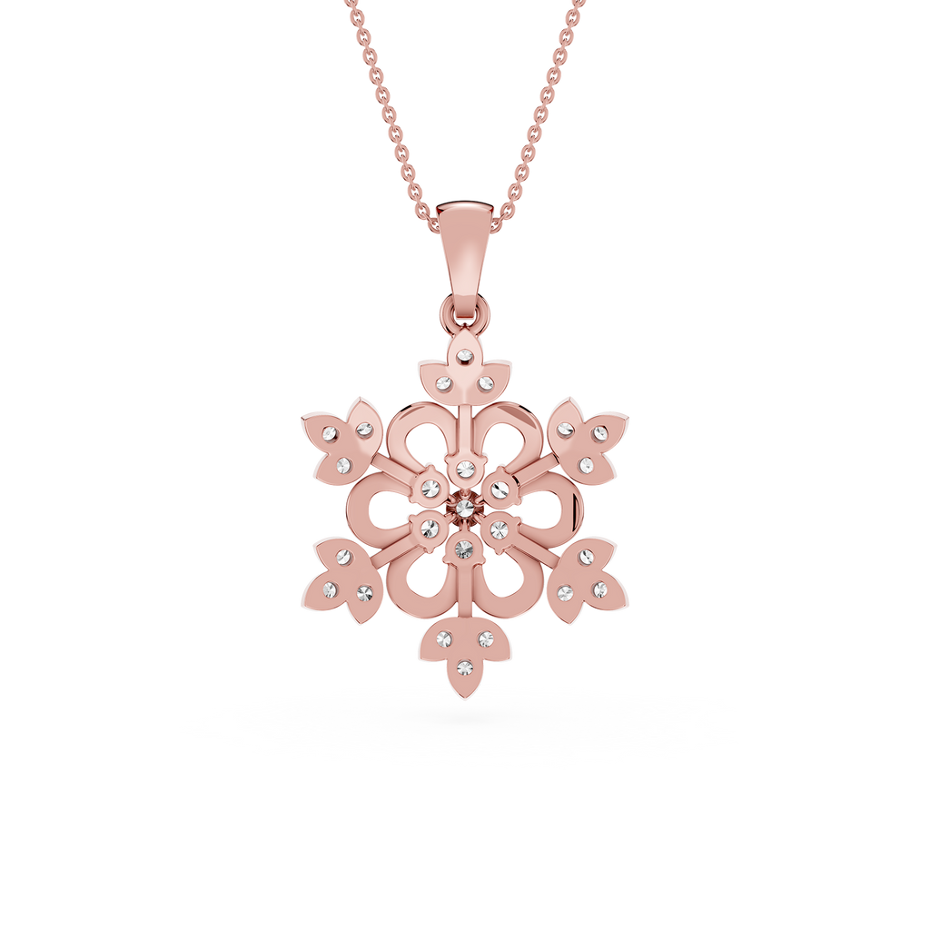 Lab Grown Diamond Floral Pendant for Women