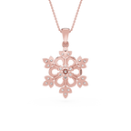 Lab Grown Diamond Floral Pendant for Women