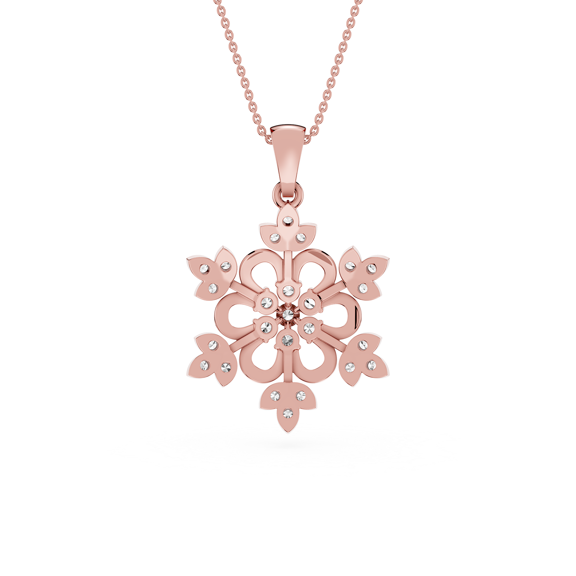 Lab Grown Diamond Floral Pendant for Women