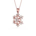 Lab Grown Diamond Floral Pendant for Women