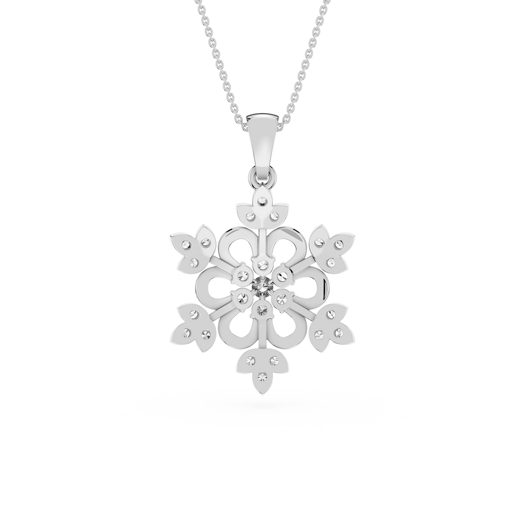 Lab Grown Diamond Floral Pendant for Women