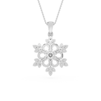 Lab Grown Diamond Floral Pendant for Women