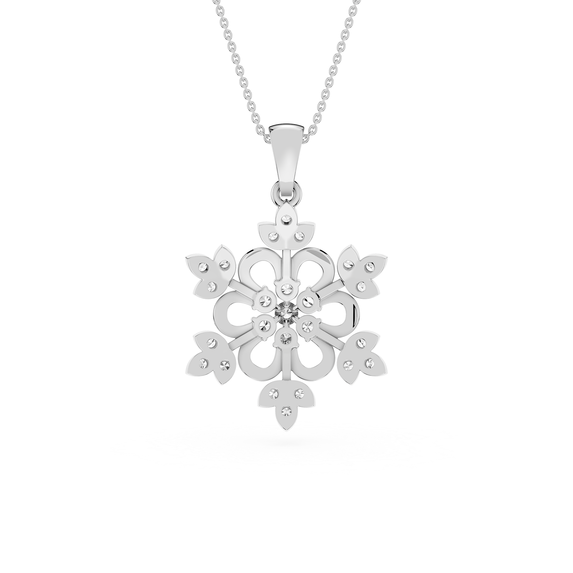 Lab Grown Diamond Floral Pendant for Women