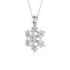 Lab Grown Diamond Floral Pendant for Women