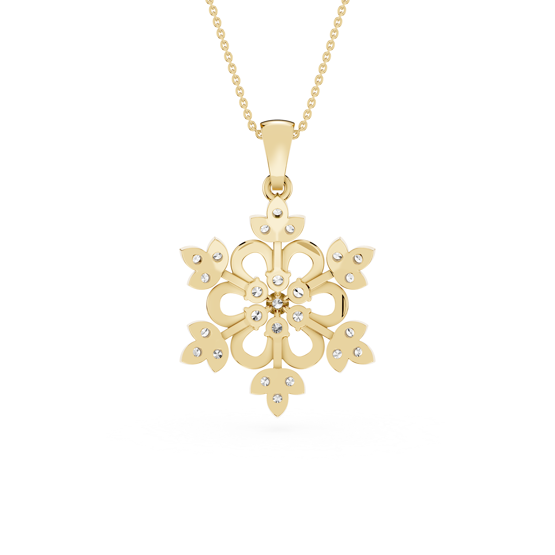 Lab Grown Diamond Floral Pendant for Women