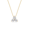 Round Lab Grown Diamond Three Stone Pendant