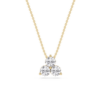 Round Lab Grown Diamond Three Stone Pendant