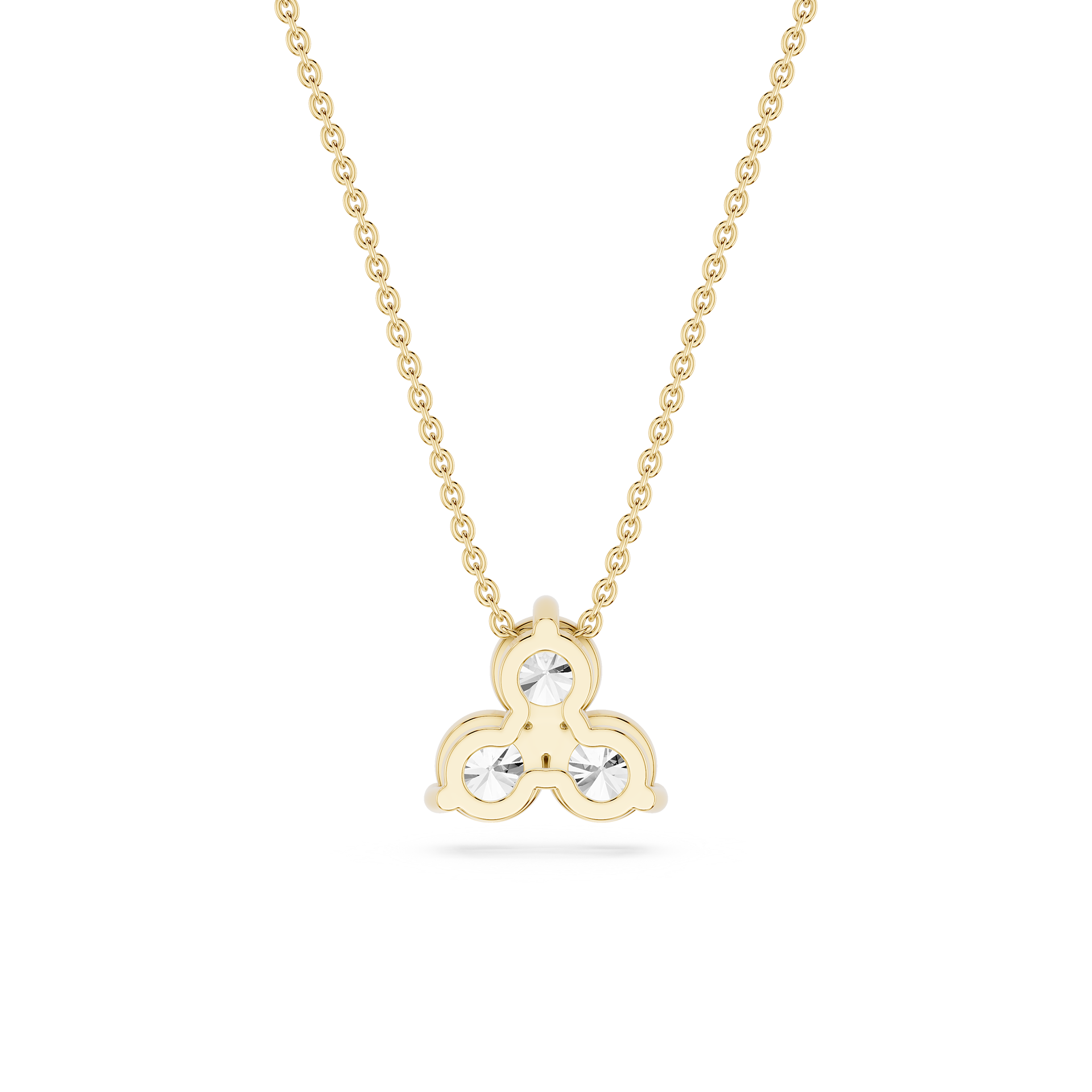 Round Lab Grown Diamond Three Stone Pendant