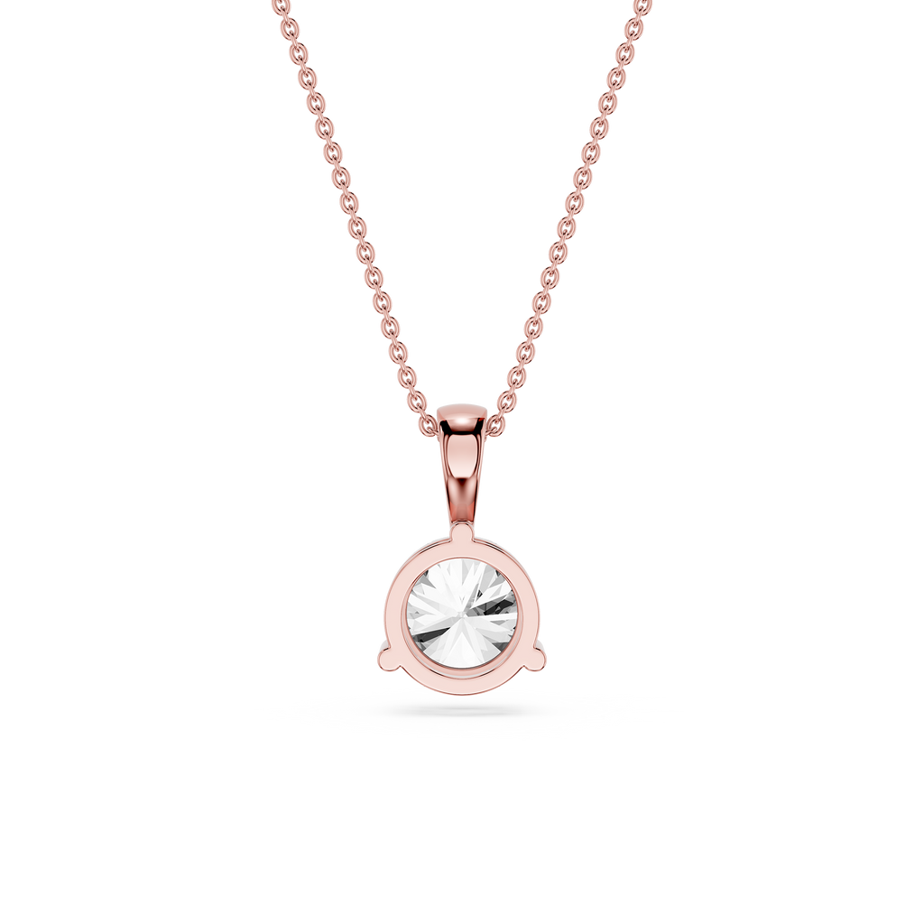Oval Lab Grown Diamond Solitaire Pendant