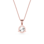 Oval Lab Grown Diamond Solitaire Pendant