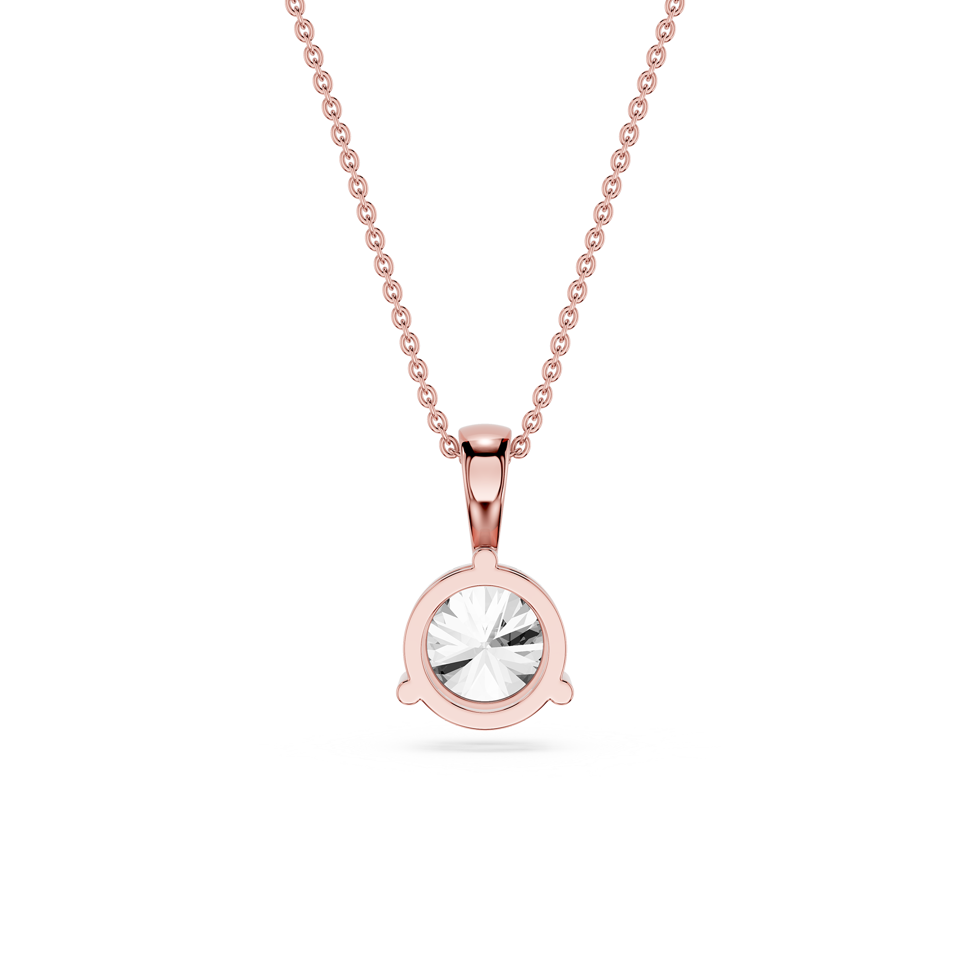 Oval Lab Grown Diamond Solitaire Pendant