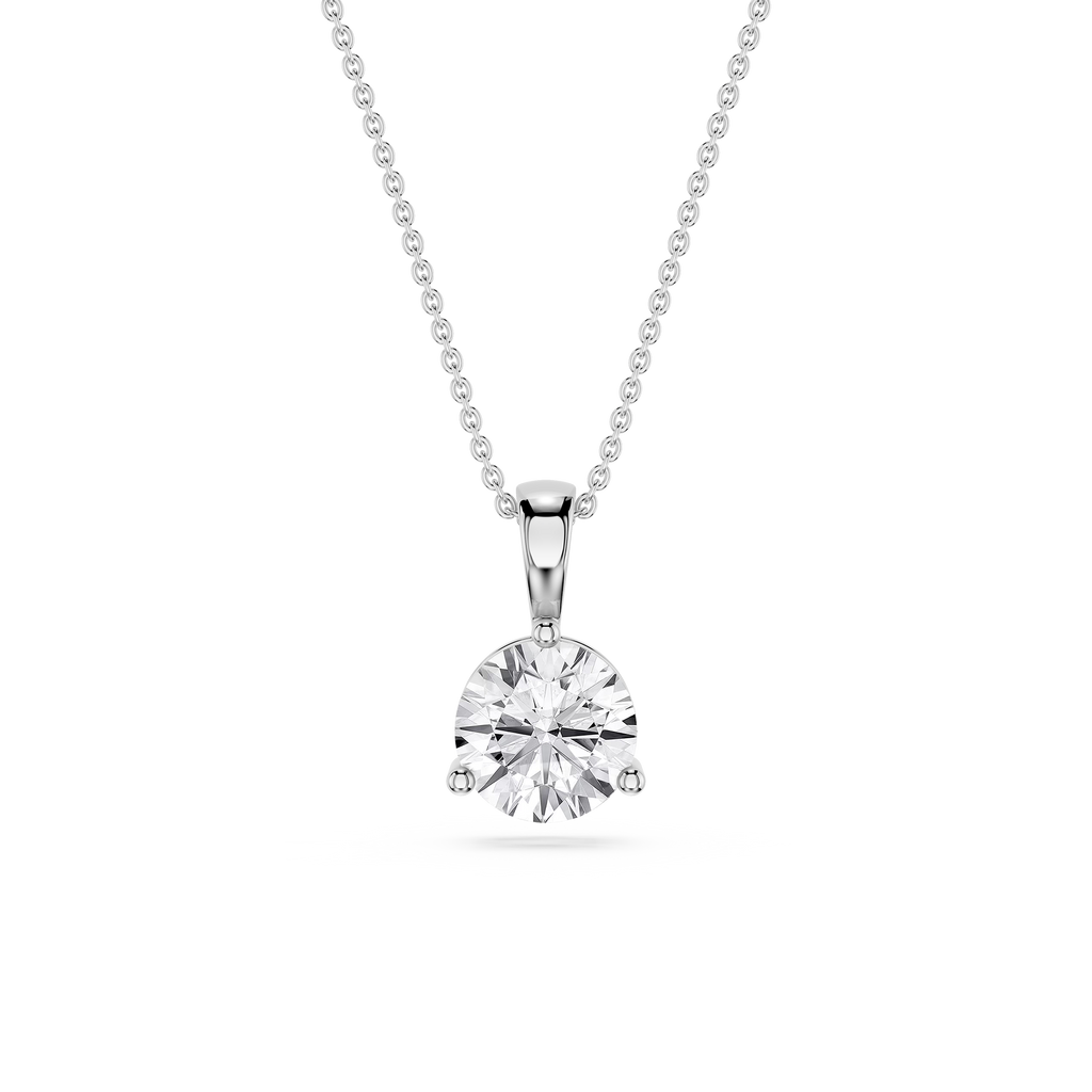 Oval Lab Grown Diamond Solitaire Pendant