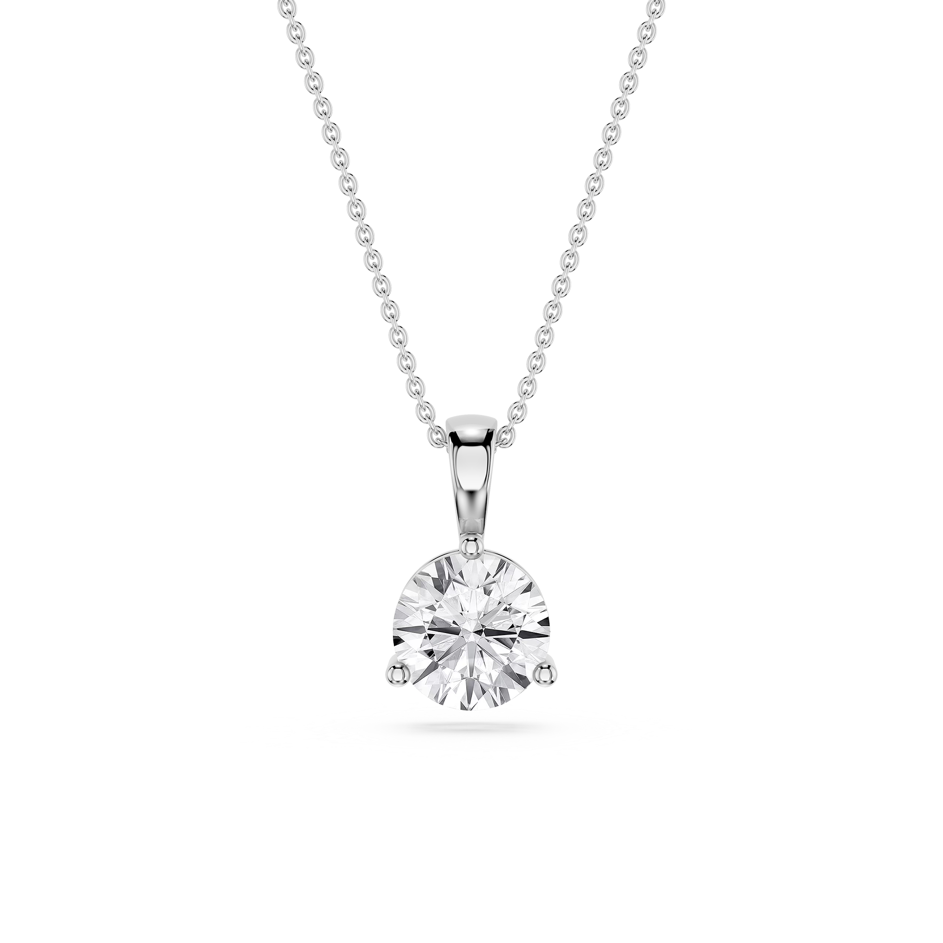 Oval Lab Grown Diamond Solitaire Pendant
