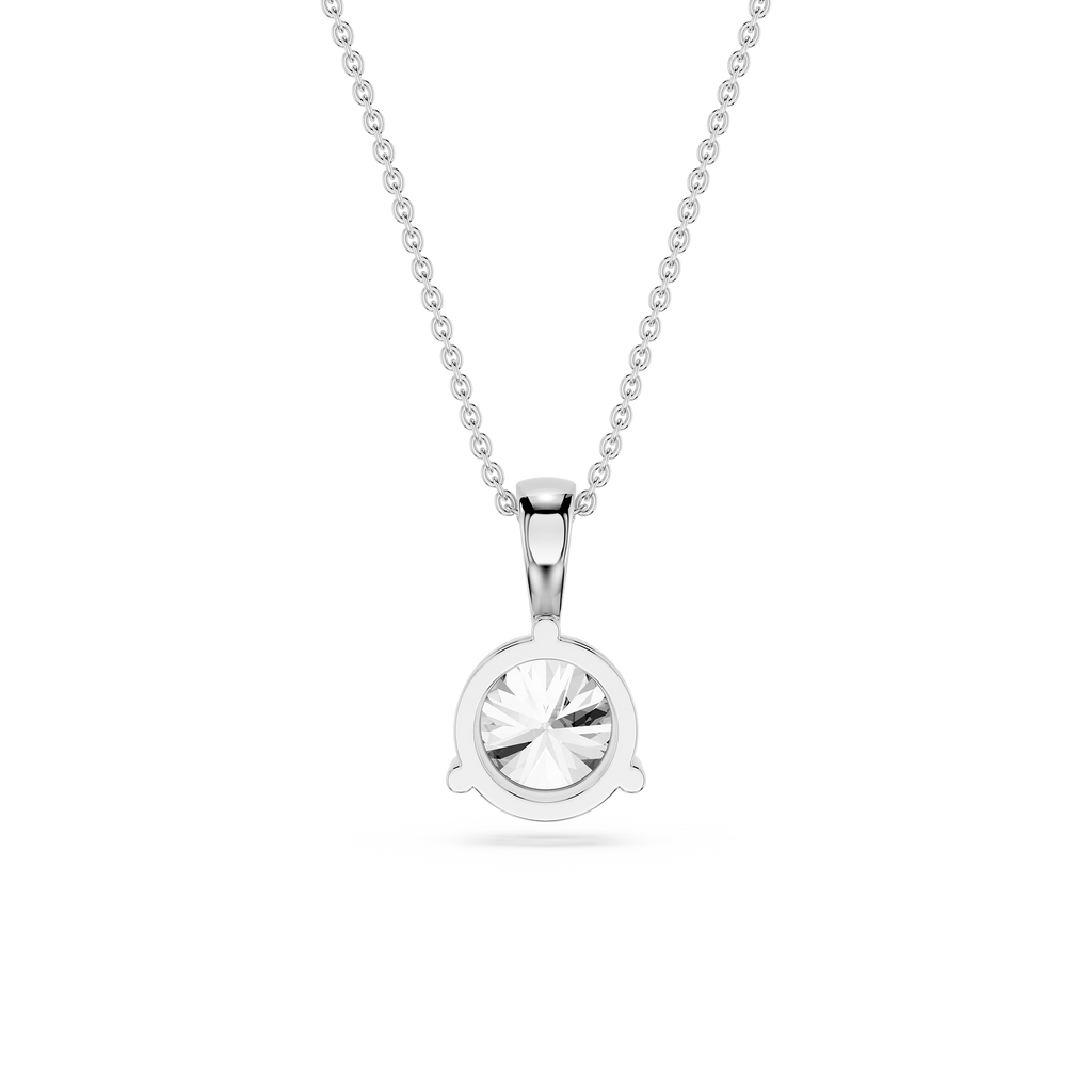 Oval Lab Grown Diamond Solitaire Pendant