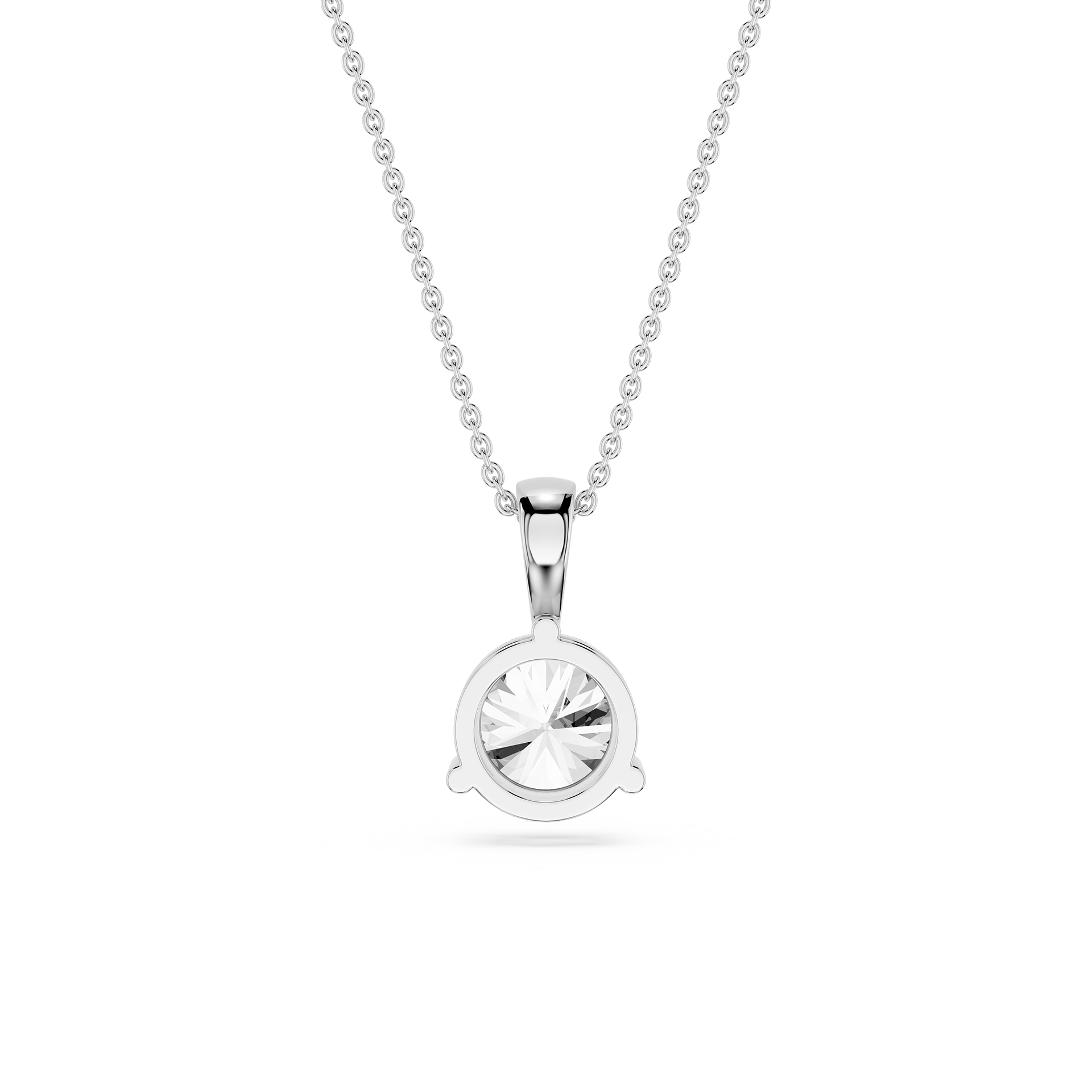 Oval Lab Grown Diamond Solitaire Pendant
