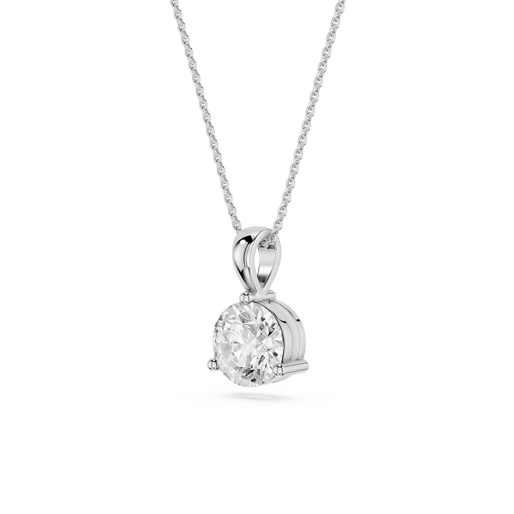 Oval Lab Grown Diamond Solitaire Pendant