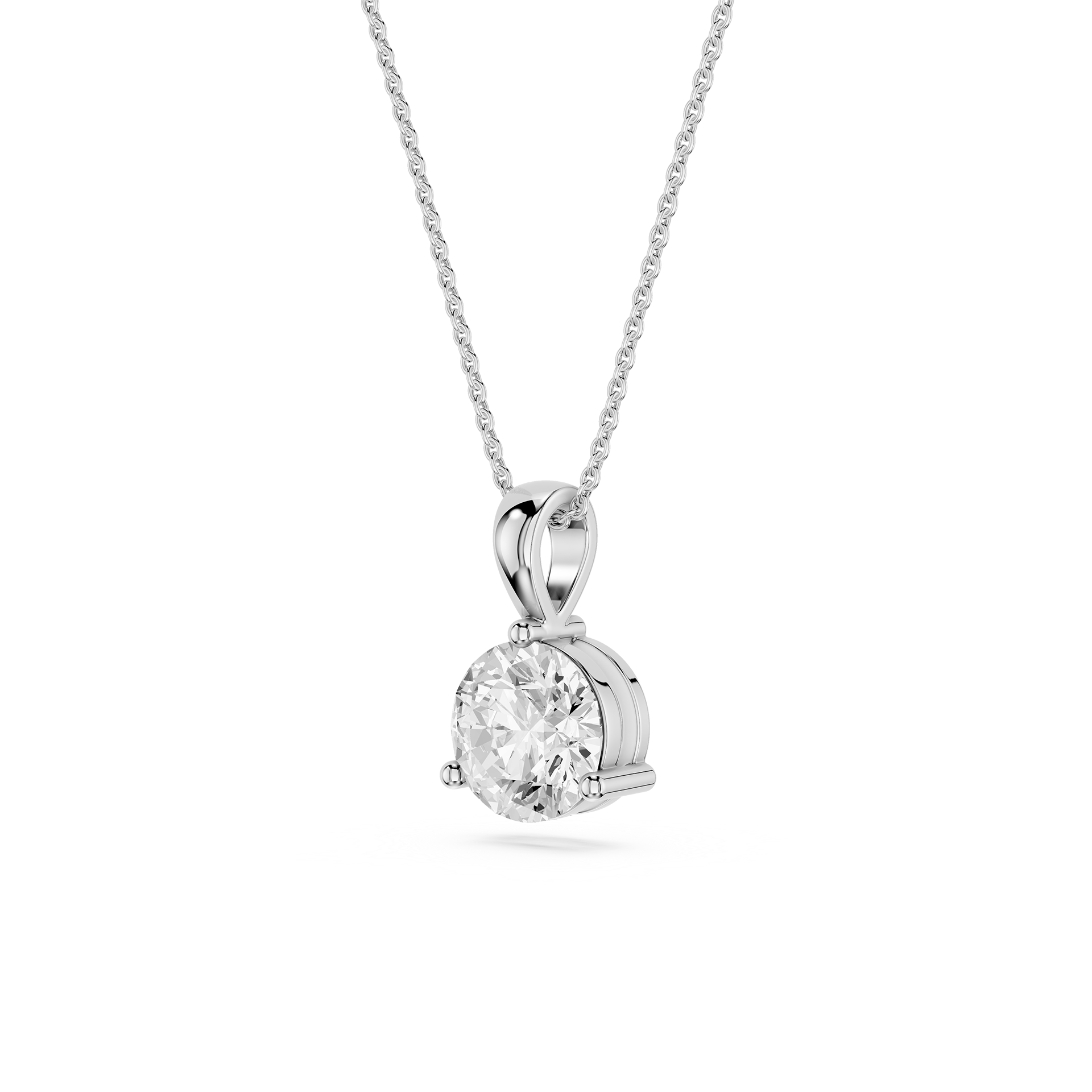 Oval Lab Grown Diamond Solitaire Pendant