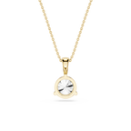 Oval Lab Grown Diamond Solitaire Pendant