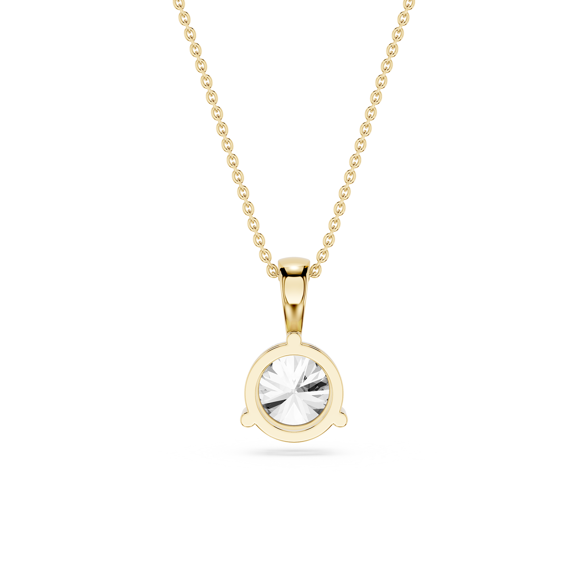 Oval Lab Grown Diamond Solitaire Pendant