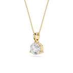 Oval Lab Grown Diamond Solitaire Pendant