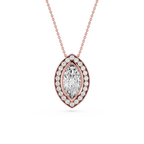 Marquise Lab Grown Diamond Halo Pendant