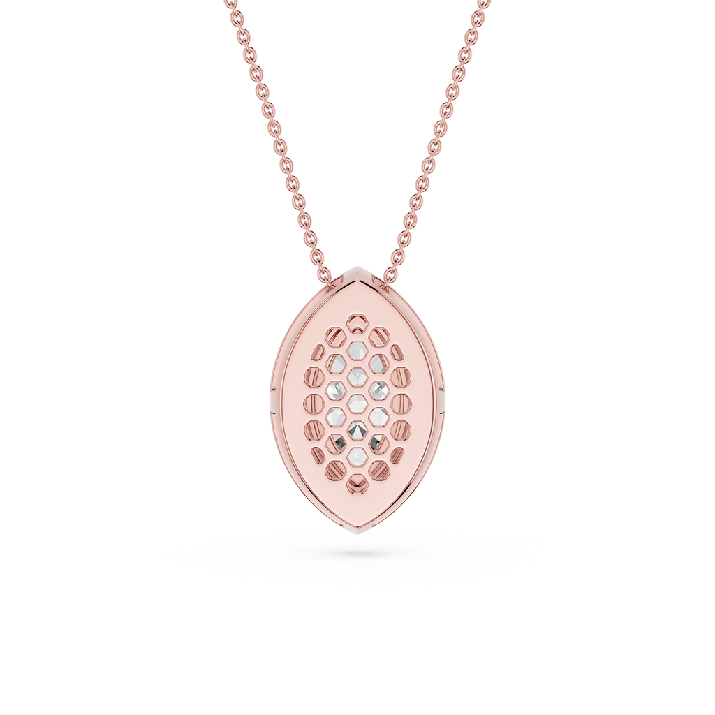 Marquise Lab Grown Diamond Halo Pendant