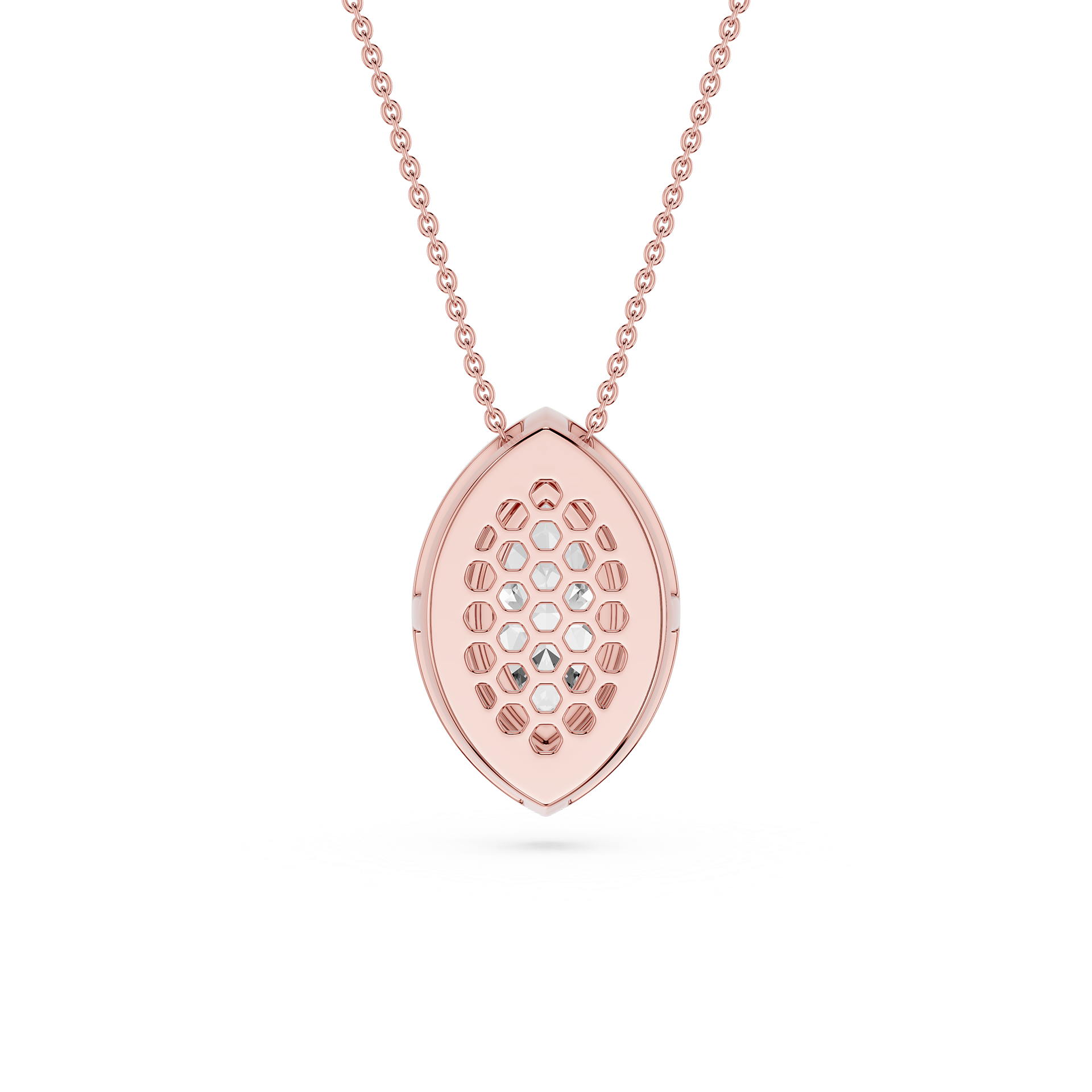 Marquise Lab Grown Diamond Halo Pendant