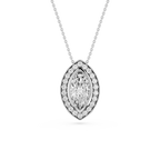 Marquise Lab Grown Diamond Halo Pendant