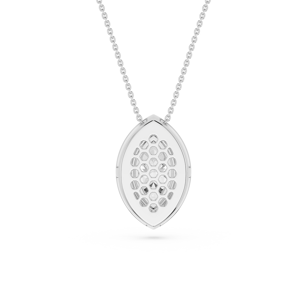 Marquise Lab Grown Diamond Halo Pendant
