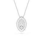 Marquise Lab Grown Diamond Halo Pendant