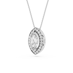 Marquise Lab Grown Diamond Halo Pendant