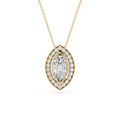 Marquise Lab Grown Diamond Halo Pendant