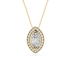 Marquise Lab Grown Diamond Halo Pendant